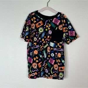 Play by Little Sleepies Kids Halloween Graphic Tee Chest Pocket Black Size 6